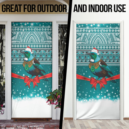 New Zealand Tui Bird Christmas Door Cover Maori Inspired Knitted Patterns
