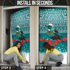 New Zealand Tui Bird Christmas Door Cover Maori Inspired Knitted Patterns