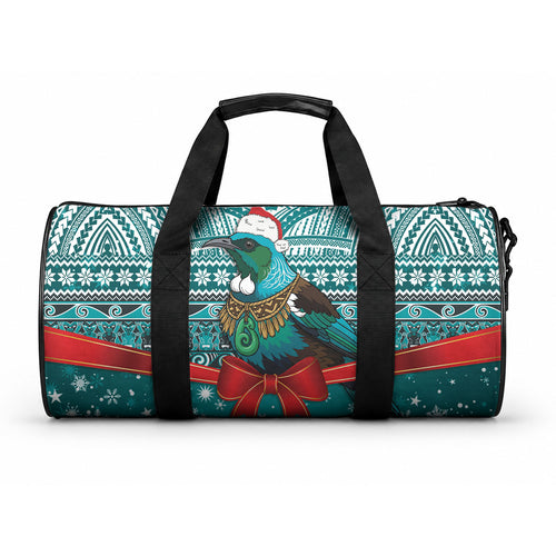 New Zealand Tui Bird Christmas Duffle Bag Maori Inspired Knitted Patterns