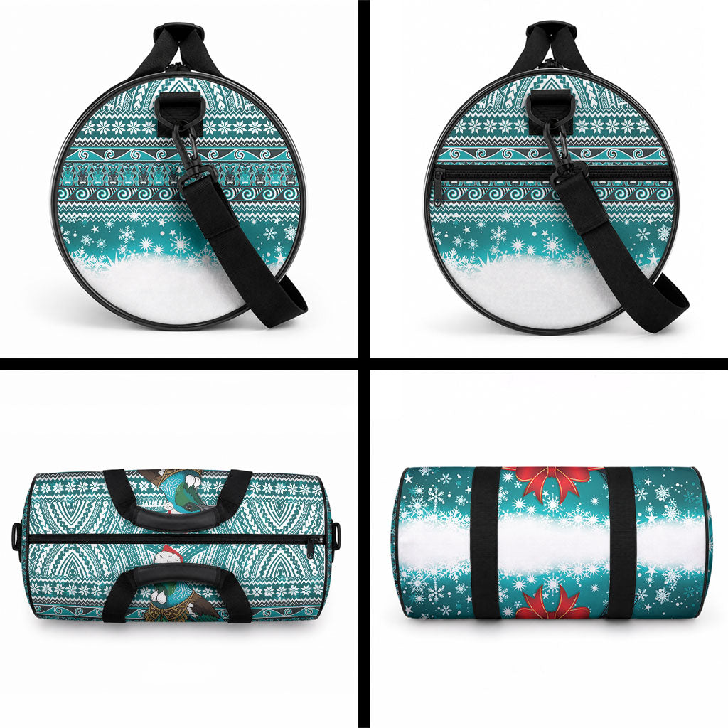 New Zealand Tui Bird Christmas Duffle Bag Maori Inspired Knitted Patterns