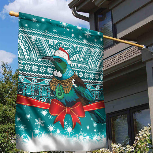 New Zealand Tui Bird Christmas Garden Flag Maori Inspired Knitted Patterns