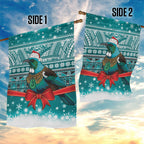 New Zealand Tui Bird Christmas Garden Flag Maori Inspired Knitted Patterns