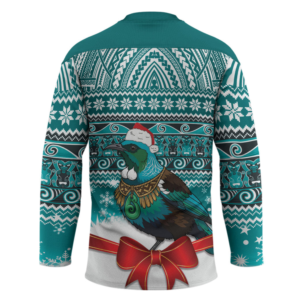 New Zealand Tui Bird Christmas Hockey Jersey Maori Inspired Knitted Patterns