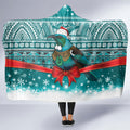 New Zealand Tui Bird Christmas Hooded Blanket Maori Inspired Knitted Patterns