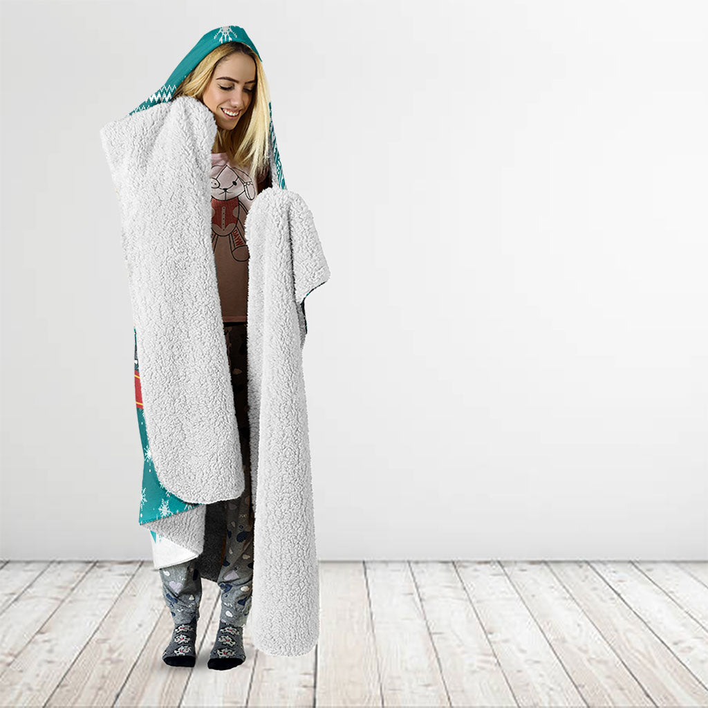 New Zealand Tui Bird Christmas Hooded Blanket Maori Inspired Knitted Patterns