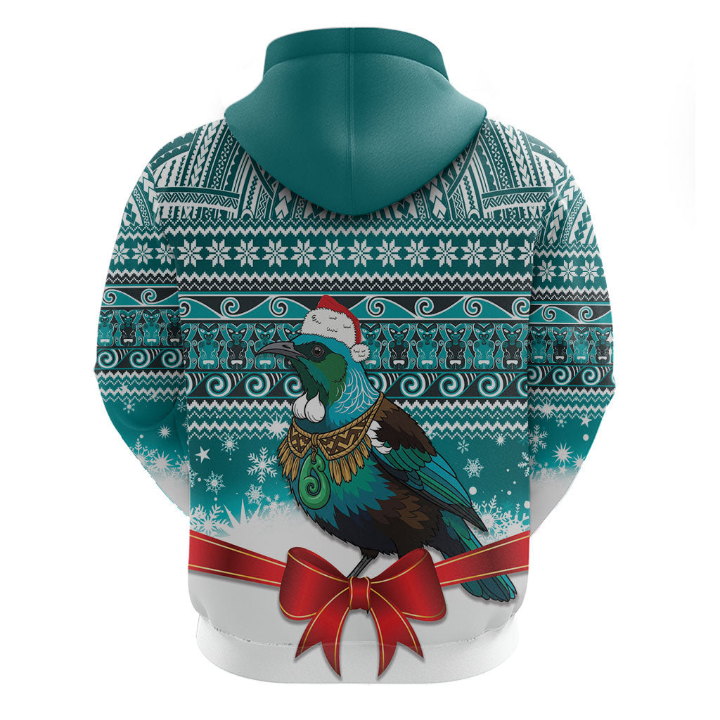 New Zealand Tui Bird Christmas Hoodie Maori Inspired Knitted Patterns