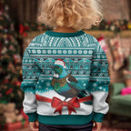 New Zealand Tui Bird Christmas Kid Ugly Christmas Sweater Maori Inspired Knitted Patterns