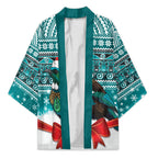 New Zealand Tui Bird Christmas Kimono Maori Inspired Knitted Patterns