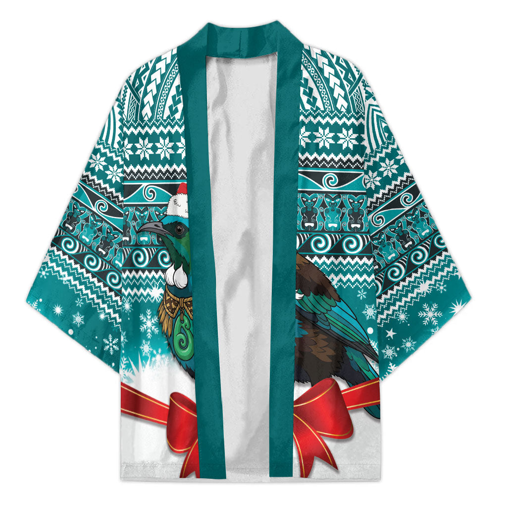 New Zealand Tui Bird Christmas Kimono Maori Inspired Knitted Patterns