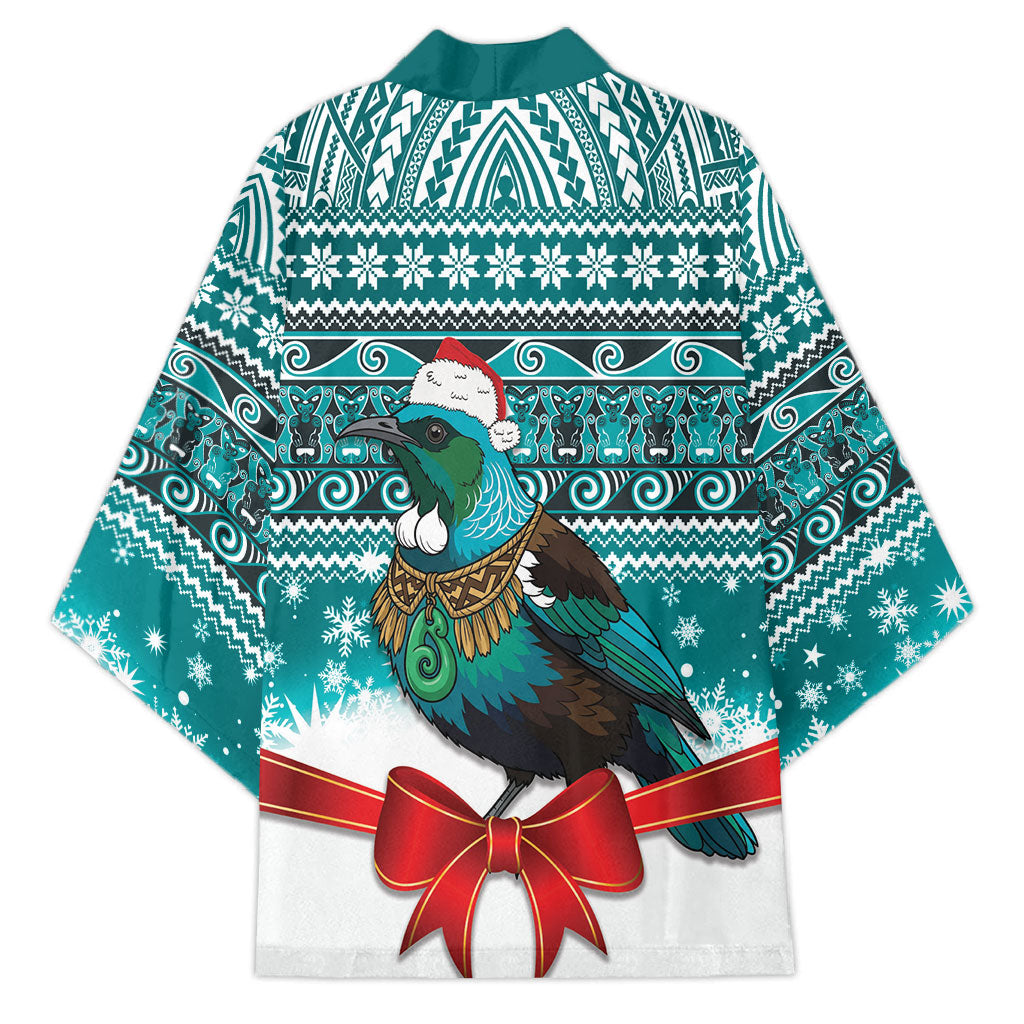 New Zealand Tui Bird Christmas Kimono Maori Inspired Knitted Patterns