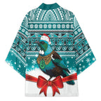 New Zealand Tui Bird Christmas Kimono Maori Inspired Knitted Patterns