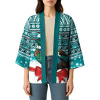 New Zealand Tui Bird Christmas Kimono Maori Inspired Knitted Patterns