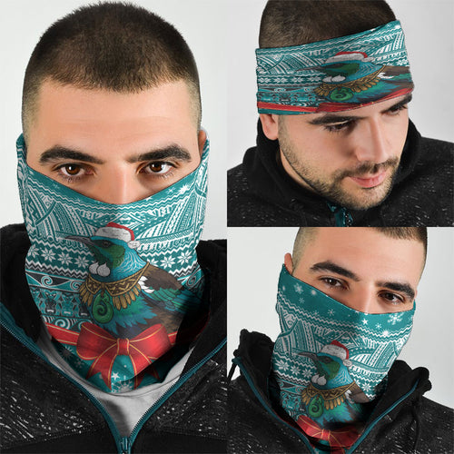 New Zealand Tui Bird Christmas Neck Gaiter Maori Inspired Knitted Patterns