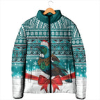 New Zealand Tui Bird Christmas Padded Jacket Maori Inspired Knitted Patterns