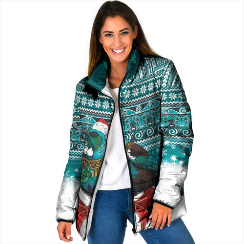 New Zealand Tui Bird Christmas Padded Jacket Maori Inspired Knitted Patterns