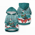 New Zealand Tui Bird Christmas Pet Hoodie Maori Inspired Knitted Patterns