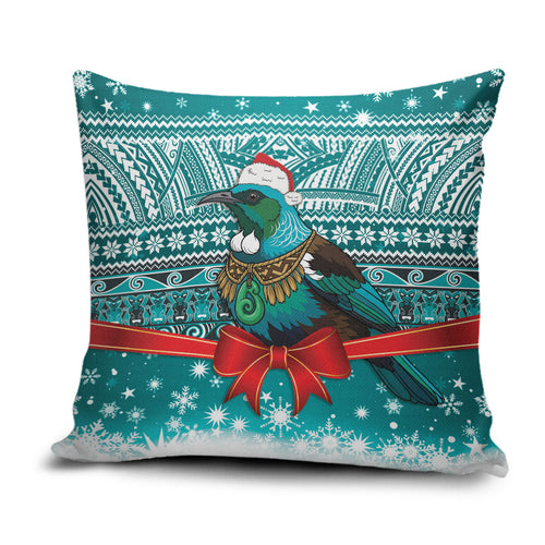 New Zealand Tui Bird Christmas Pillow Cover Maori Inspired Knitted Patterns