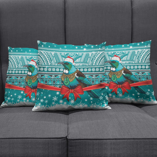 New Zealand Tui Bird Christmas Pillow Cover Maori Inspired Knitted Patterns