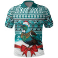 New Zealand Tui Bird Christmas Polo Shirt Maori Inspired Knitted Patterns