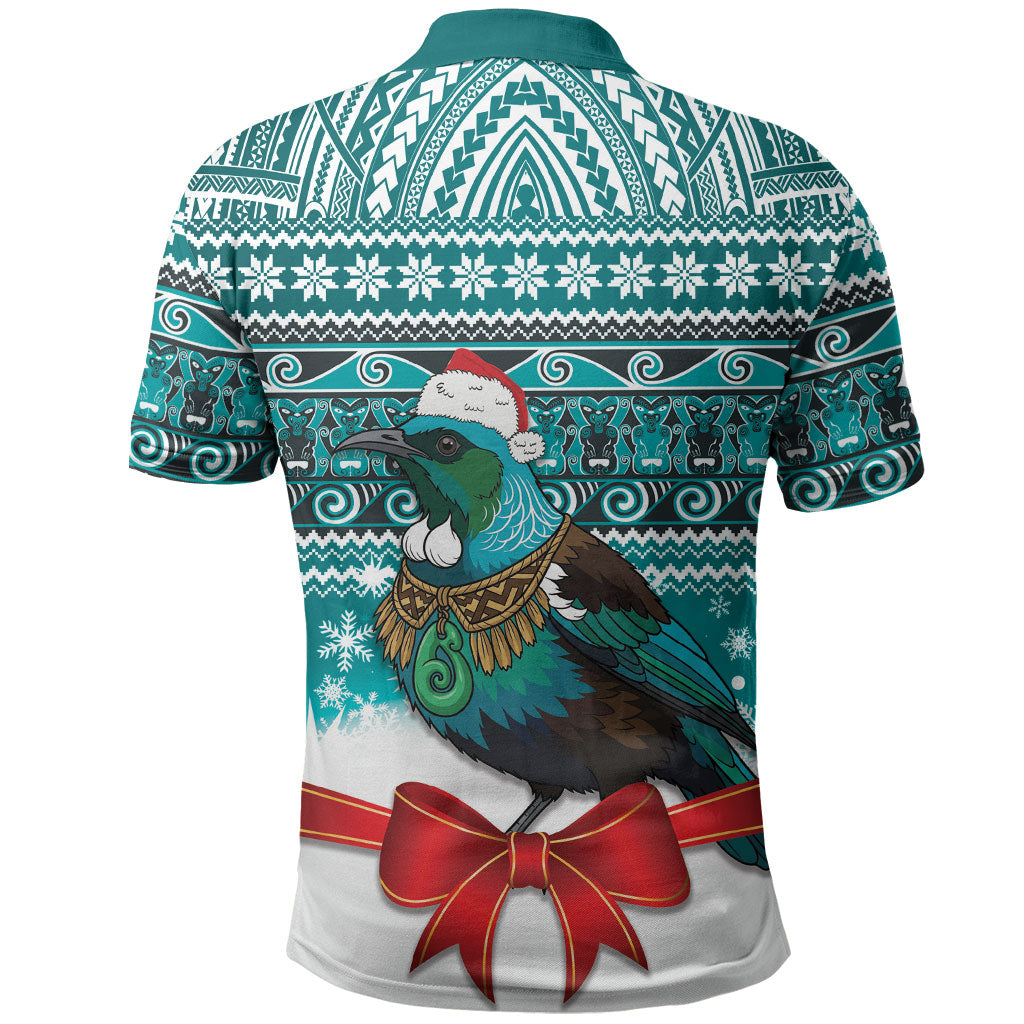 New Zealand Tui Bird Christmas Polo Shirt Maori Inspired Knitted Patterns