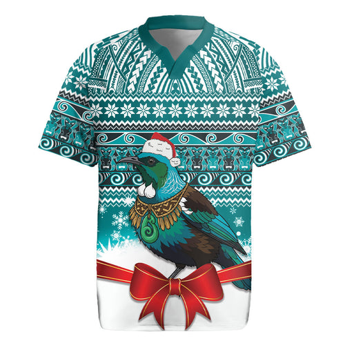 New Zealand Tui Bird Christmas Rugby Jersey Maori Inspired Knitted Patterns
