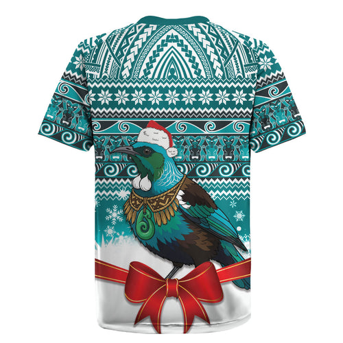 New Zealand Tui Bird Christmas Rugby Jersey Maori Inspired Knitted Patterns