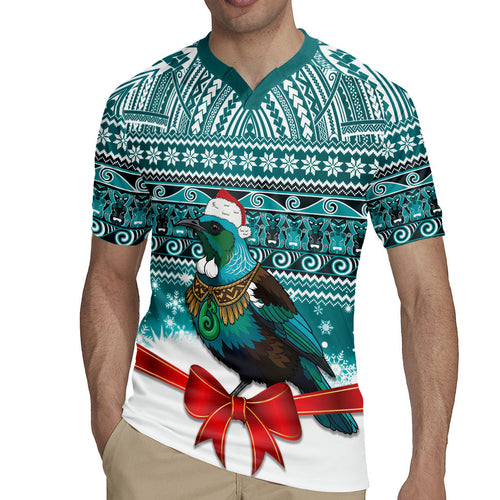 New Zealand Tui Bird Christmas Rugby Jersey Maori Inspired Knitted Patterns