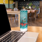 New Zealand Tui Bird Christmas Skinny Tumbler Maori Inspired Knitted Patterns