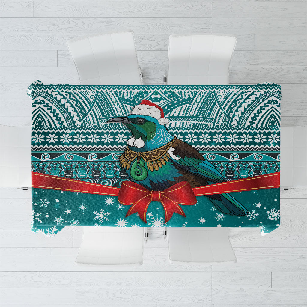 New Zealand Tui Bird Christmas Tablecloth Maori Inspired Knitted Patterns