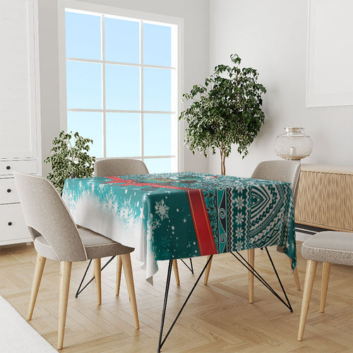 New Zealand Tui Bird Christmas Tablecloth Maori Inspired Knitted Patterns