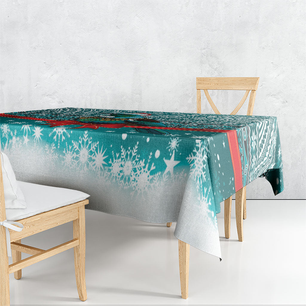 New Zealand Tui Bird Christmas Tablecloth Maori Inspired Knitted Patterns
