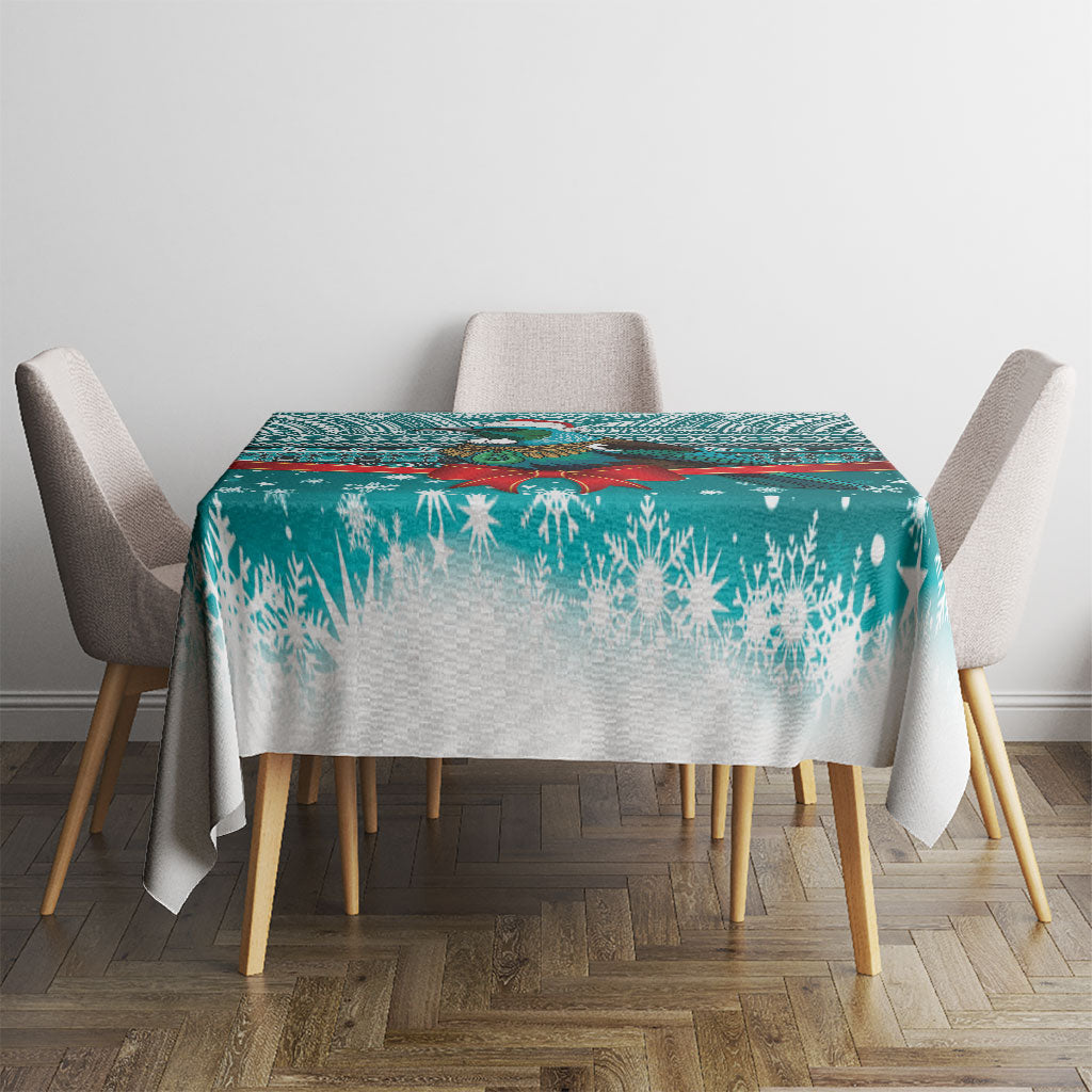 New Zealand Tui Bird Christmas Tablecloth Maori Inspired Knitted Patterns