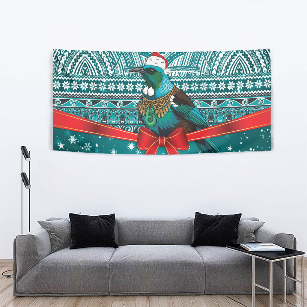 New Zealand Tui Bird Christmas Tapestry Maori Inspired Knitted Patterns