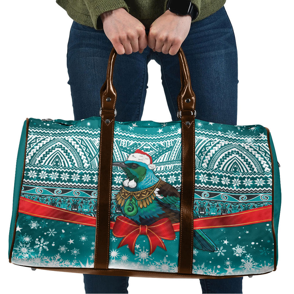 New Zealand Tui Bird Christmas Travel Bag Maori Inspired Knitted Patterns
