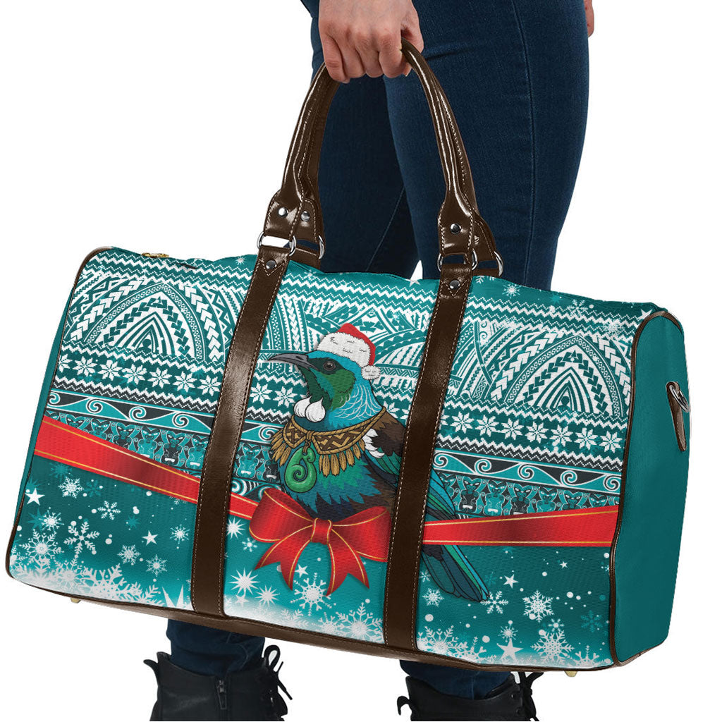 New Zealand Tui Bird Christmas Travel Bag Maori Inspired Knitted Patterns