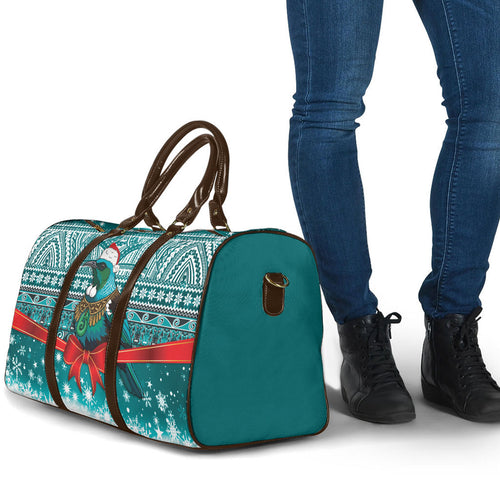 New Zealand Tui Bird Christmas Travel Bag Maori Inspired Knitted Patterns