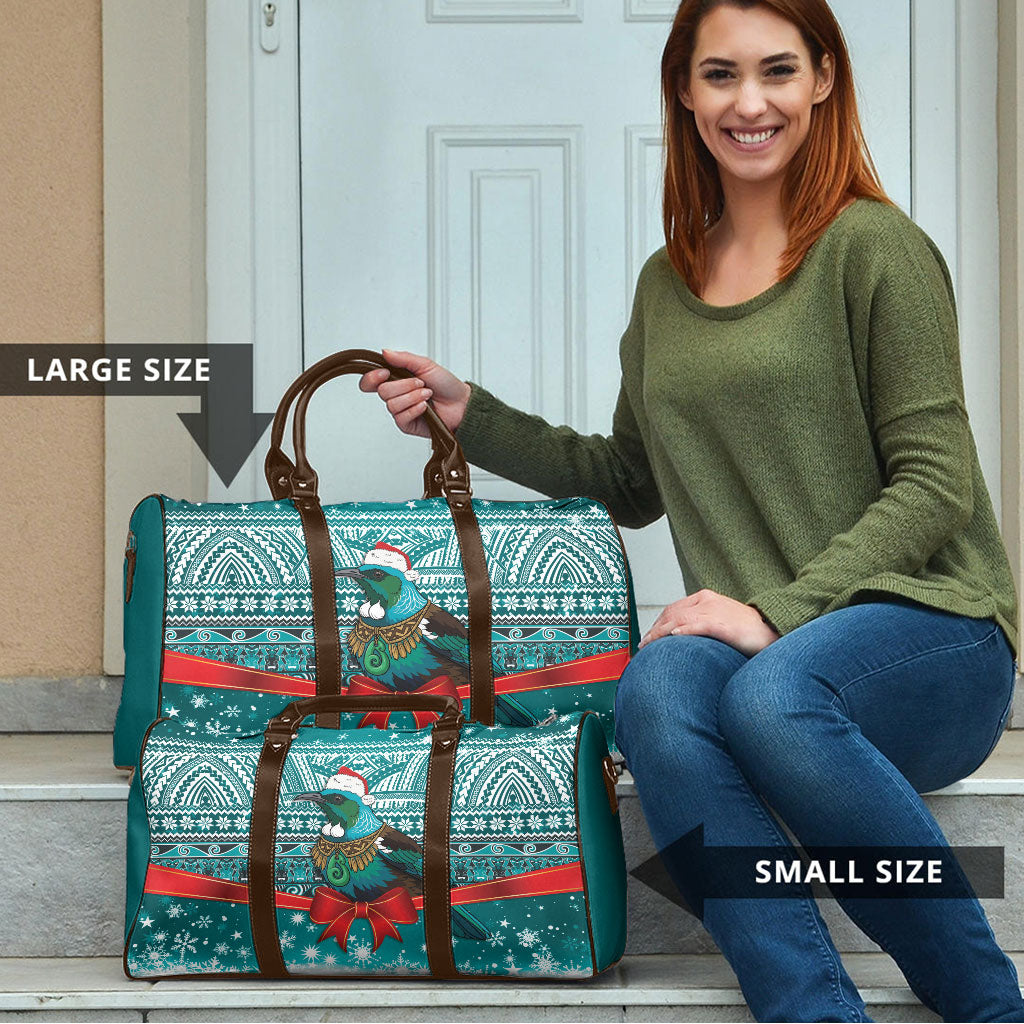 New Zealand Tui Bird Christmas Travel Bag Maori Inspired Knitted Patterns
