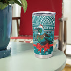 New Zealand Tui Bird Christmas Tumbler Cup Maori Inspired Knitted Patterns