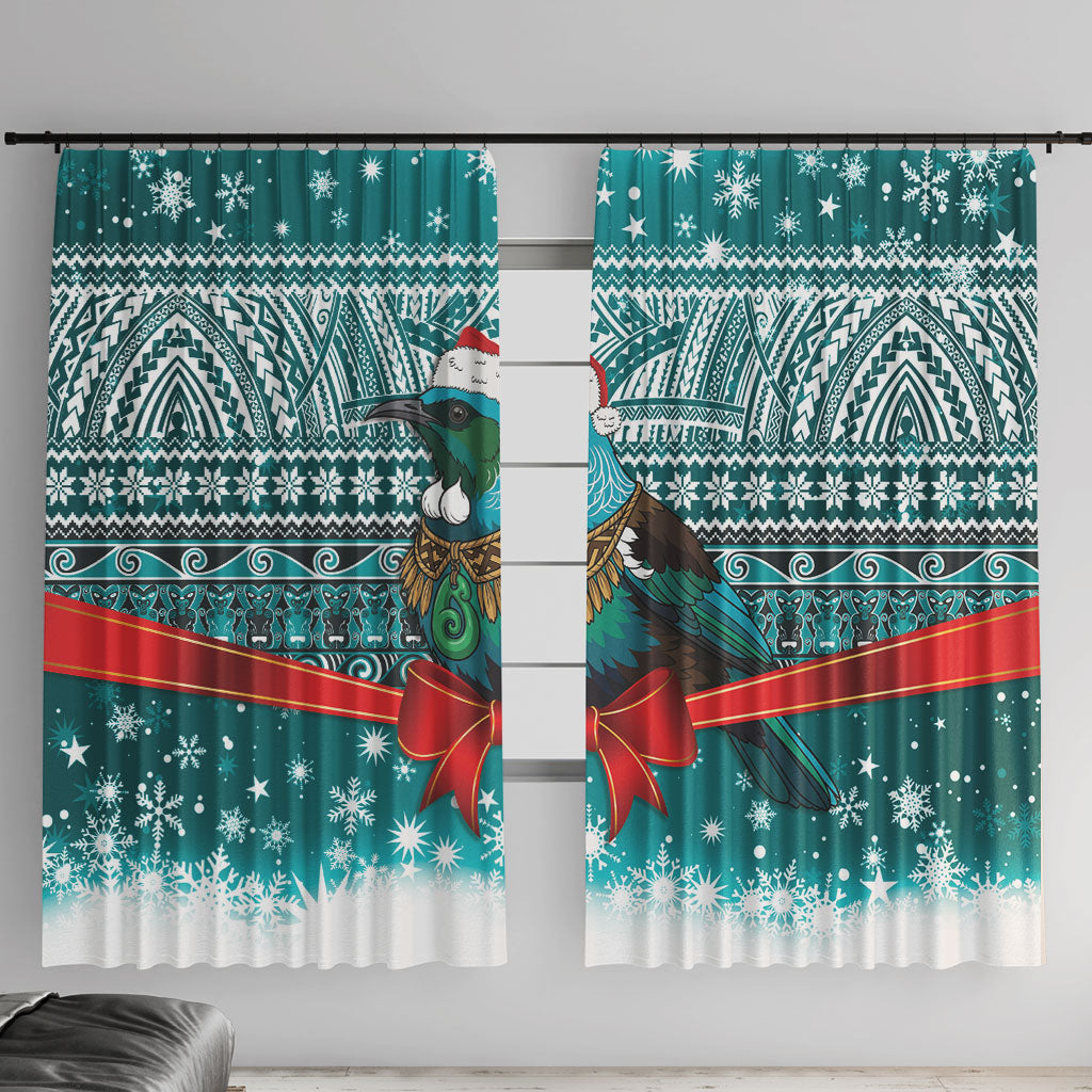 New Zealand Tui Bird Christmas Window Curtain Maori Inspired Knitted Patterns