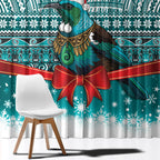 New Zealand Tui Bird Christmas Window Curtain Maori Inspired Knitted Patterns