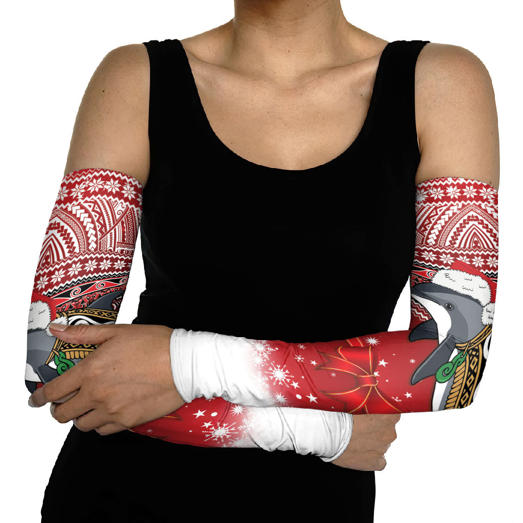 New Zealand Dolphin Terehu Christmas Arm Sleeves Maori Inspired Knitted Patterns