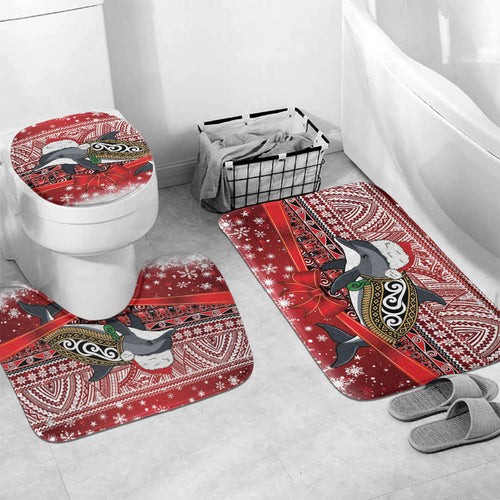 New Zealand Dolphin Terehu Christmas Bathroom Set Maori Inspired Knitted Patterns