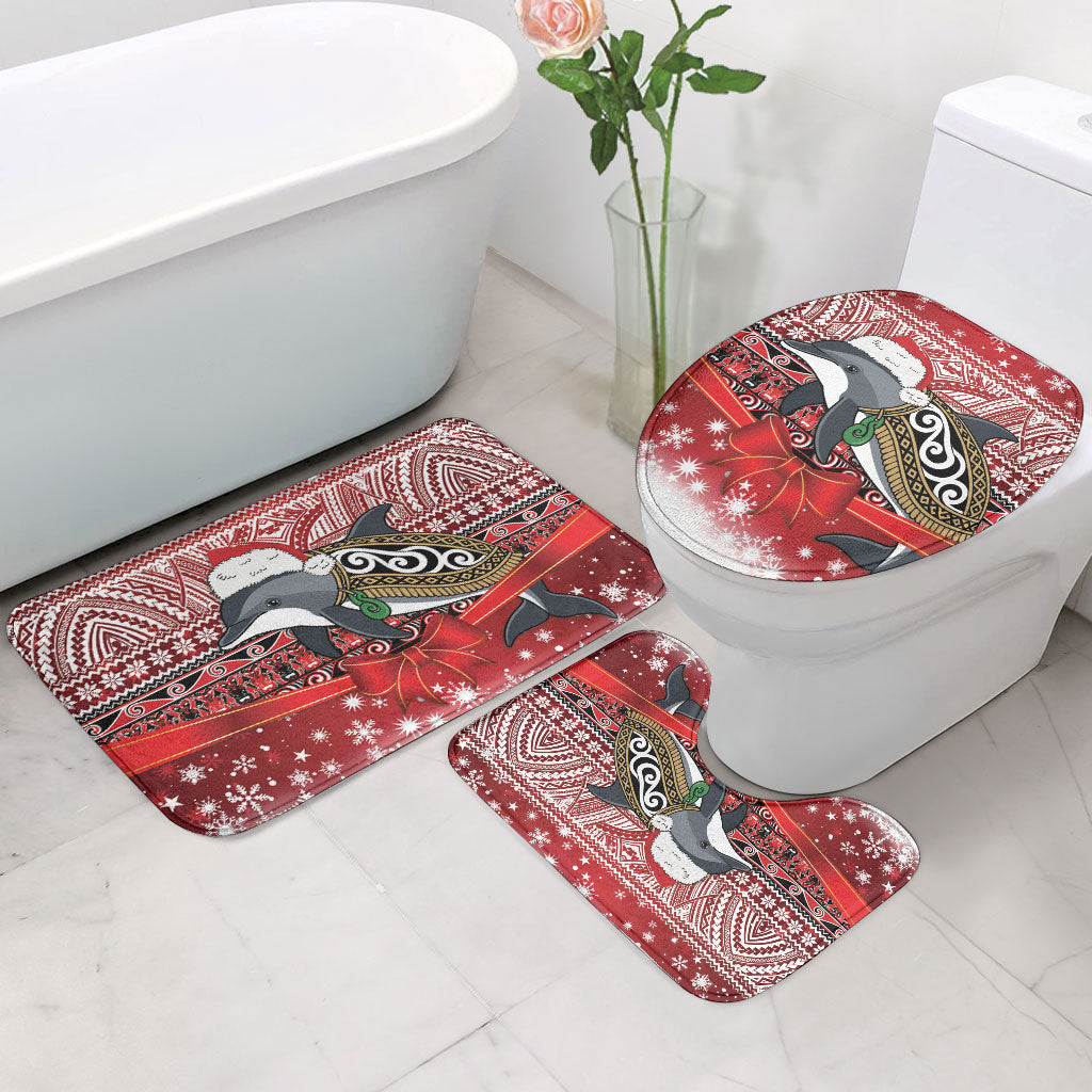 New Zealand Dolphin Terehu Christmas Bathroom Set Maori Inspired Knitted Patterns