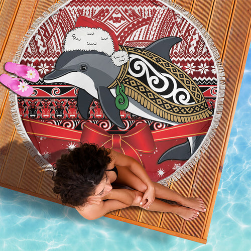 New Zealand Dolphin Terehu Christmas Beach Blanket Maori Inspired Knitted Patterns