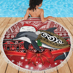 New Zealand Dolphin Terehu Christmas Beach Blanket Maori Inspired Knitted Patterns