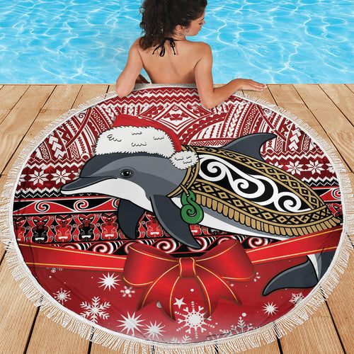 New Zealand Dolphin Terehu Christmas Beach Blanket Maori Inspired Knitted Patterns
