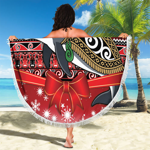 New Zealand Dolphin Terehu Christmas Beach Blanket Maori Inspired Knitted Patterns