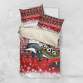 New Zealand Dolphin Terehu Christmas Bedding Set Maori Inspired Knitted Patterns