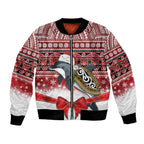 New Zealand Dolphin Terehu Christmas Bomber Jacket Maori Inspired Knitted Patterns