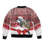 New Zealand Dolphin Terehu Christmas Bomber Jacket Maori Inspired Knitted Patterns